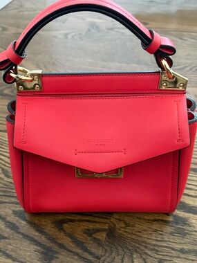 Givenchy Mini Top-Handle Bag in Red with Gold Hardware